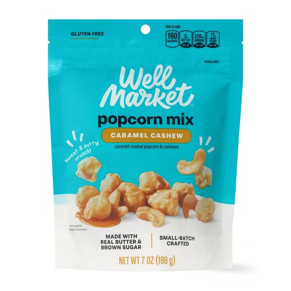 Well Market, Caramel Cashew Popcorn Mix, 7 oz