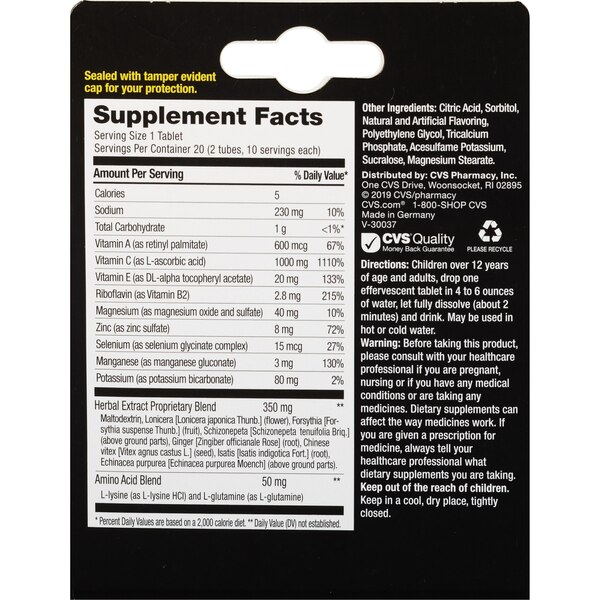 CVS Health Airshield Effervescent Immune Support Tablets