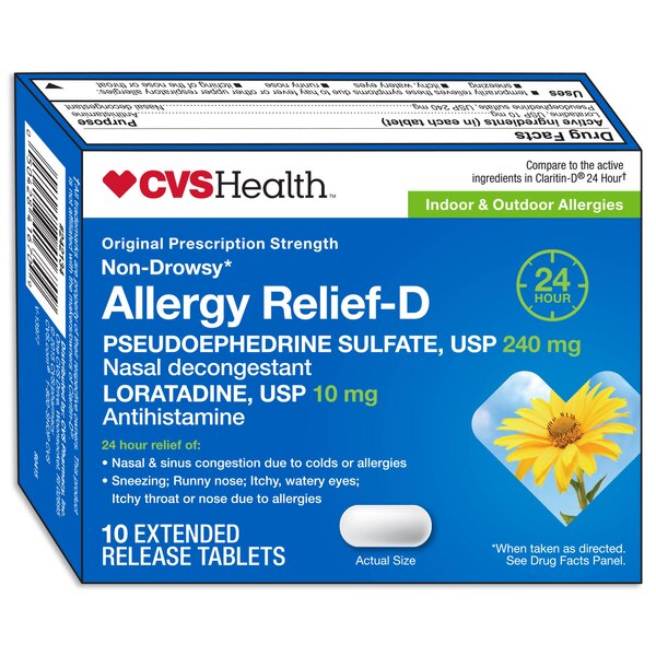 CVS Health Original Prescription Strength Non-Drowsy Allergy Relief-D Tablets