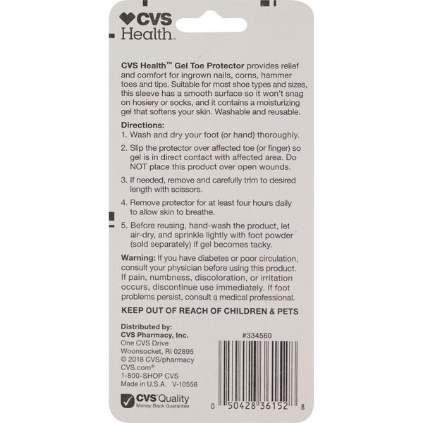 CVS Health Mineral Oil Gel Toe Protector, One Size
