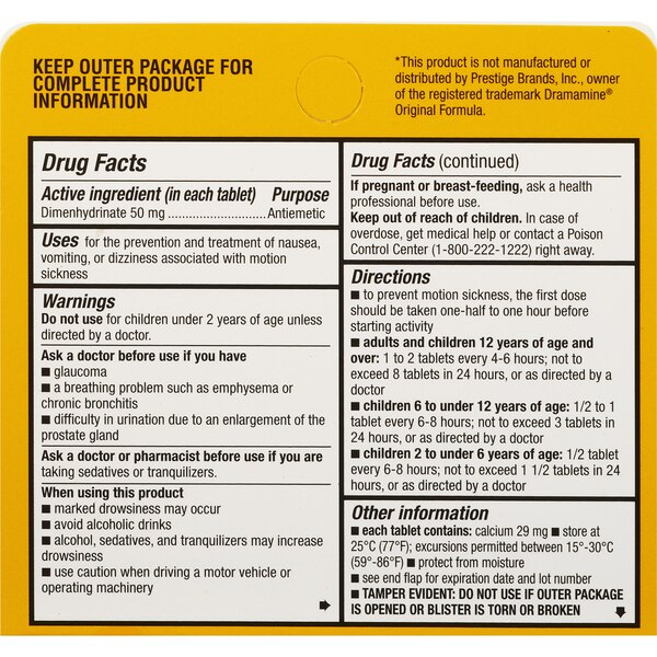 CVS Health Motion Sickness Tablets