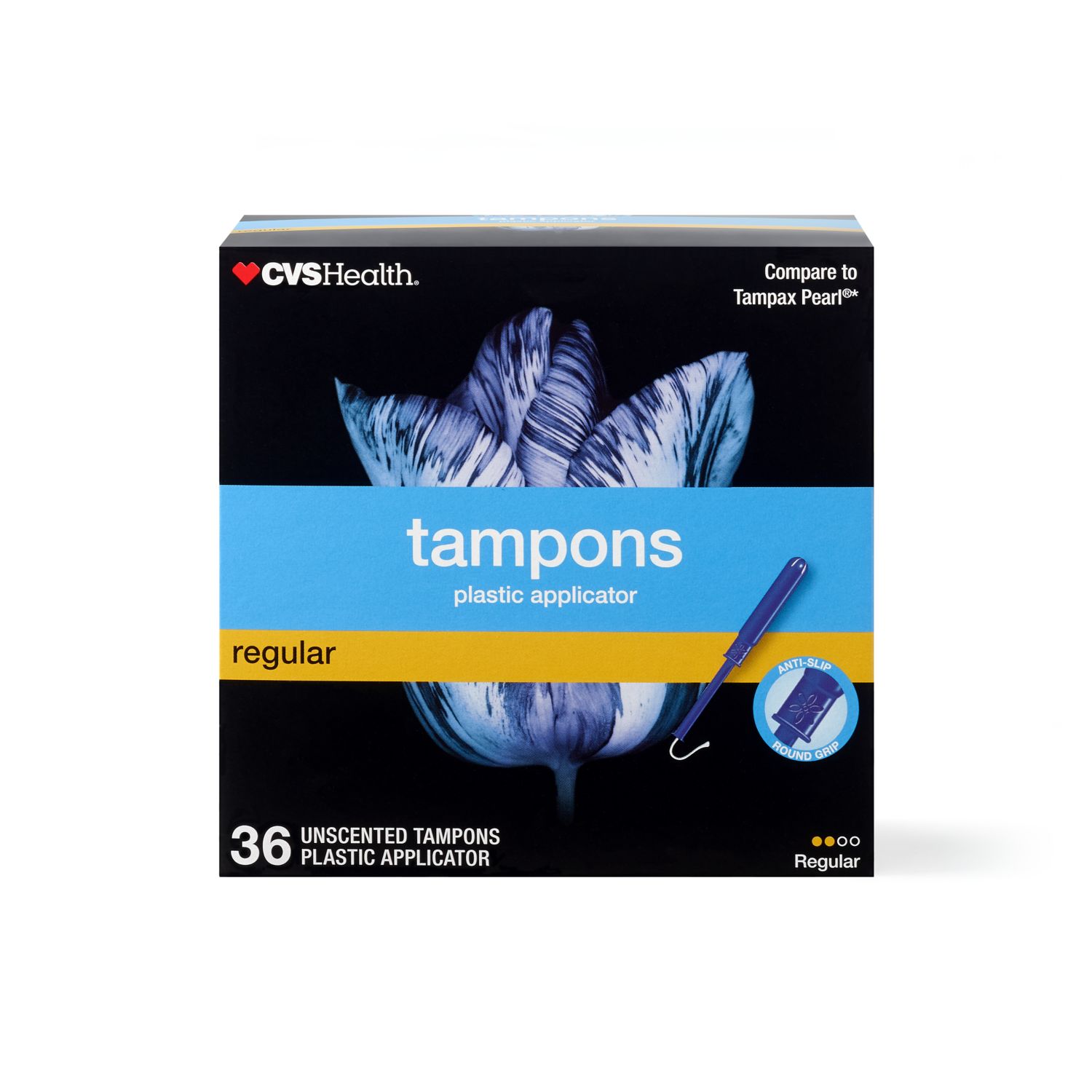 CVS Health - Tampones con aplicador plástico, Regular