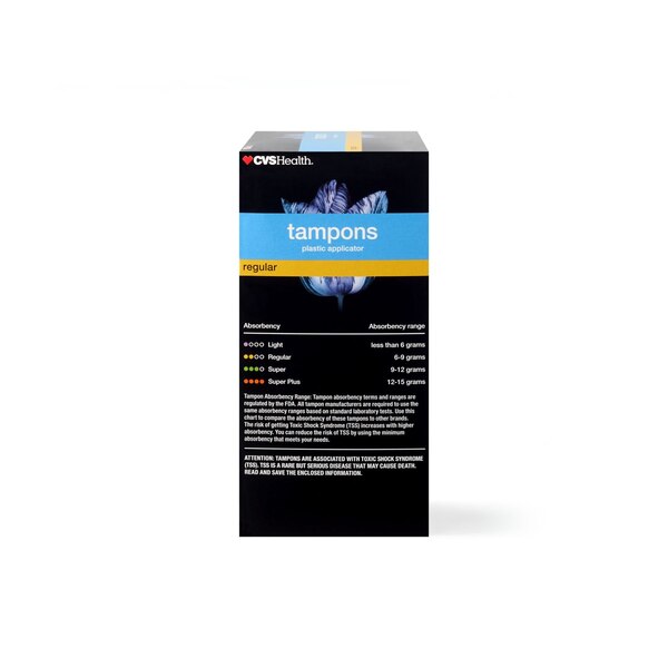CVS Health Plastic Tampons, Regular