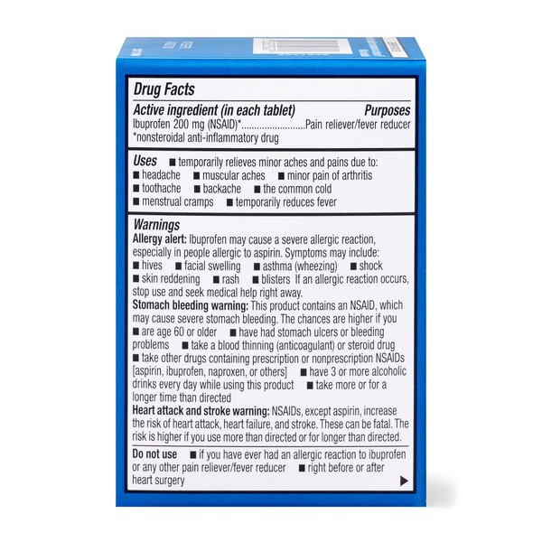 CVS Health Ibuprofen Pain Reliever & Fever Reducer (NSAID) 200 MG Coated Caplets