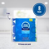 Total Home 10 Tissue Pocket Pack Facial Tissue, 8 pk (80 tissues total), thumbnail image