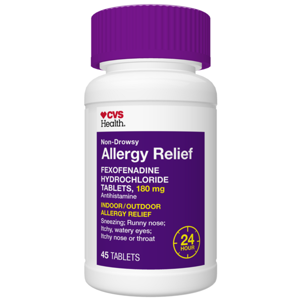 CVS Health 24HR Non Drowsy Allergy Relief Fexofenadine HCl Tablets