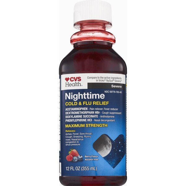 CVS Health Day + Nighttime Cold & Flu Relief Combo Pack, 2 12 OZ bottles