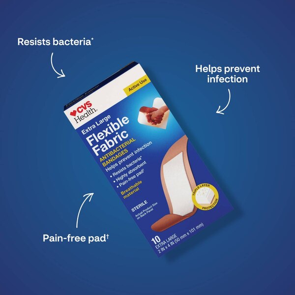 CVS Health Flexible Fabric Antibacterial Bandages