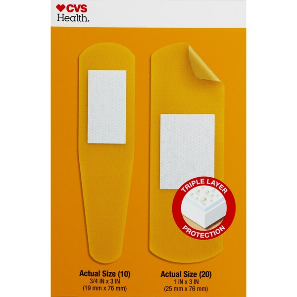 CVS Health Sheer Antibacterial Bandages, Assorted Sizes