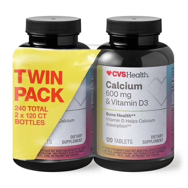 CVS Health Twinpack Calcium & Vitamin D3, 240 CT