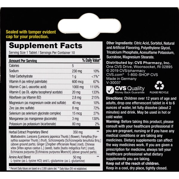 CVS Health Airshield Effervescent Immune Support Tablets