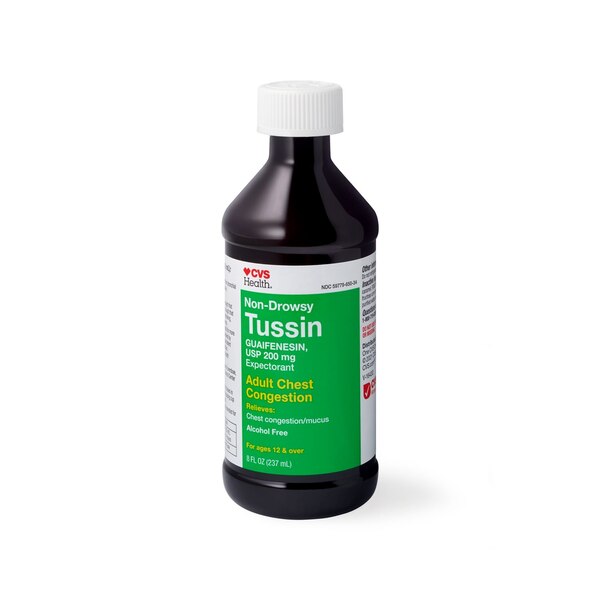 CVS Health Mucus & Chest Congestion Expectorant, Cherry, 8 OZ