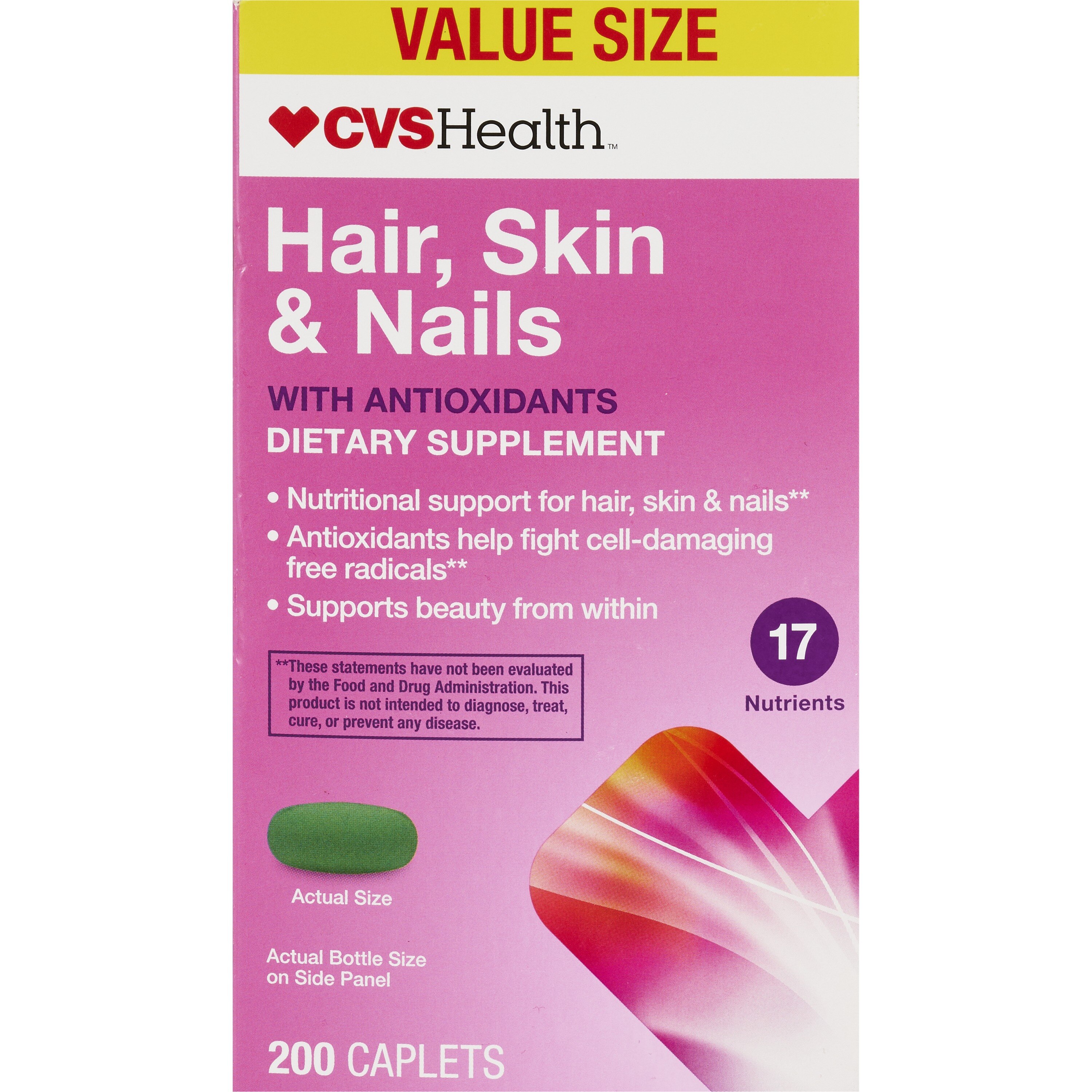CVS Health - Tabletas con antioxidantes para cabello, piel y uñas