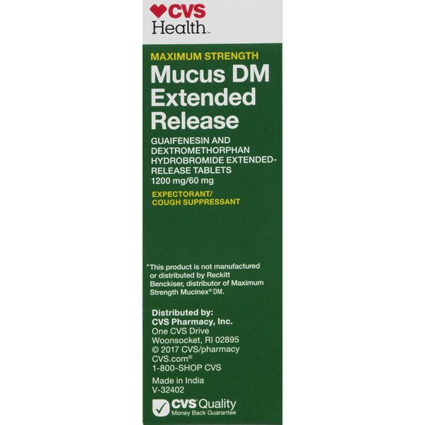 CVS Health 12HR Maximum Strength Mucus DM Extended Release Tablets