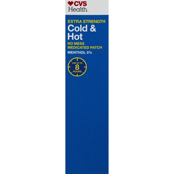 CVS Health Extra Strength Cold & Hot Medicated Patches, Large, 5 CT