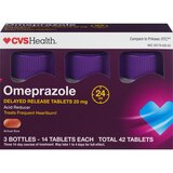 CVS Health Omeprazole Delayed Release Acid Reducer Tablets, 20 MG, thumbnail image