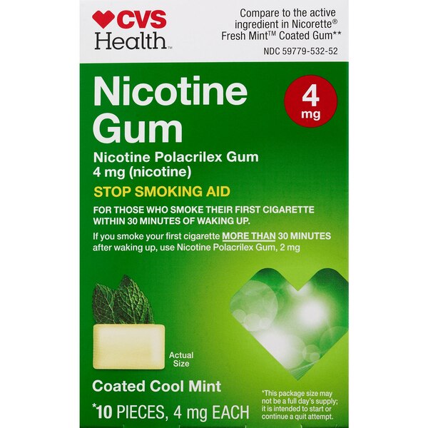 CVS Health Sugar Free Nicotine Gum, Mint