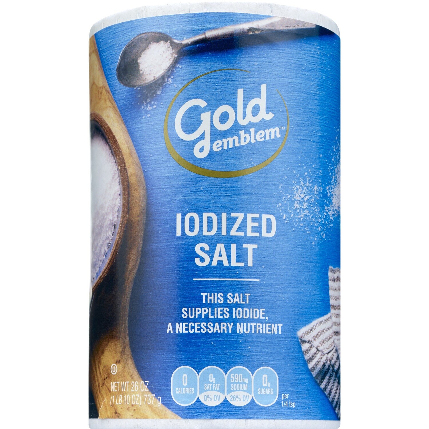 Gold Emblem Iodized Salt, 26 OZ