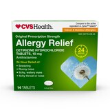 CVS Health 24HR Allergy Relief Tablets, 10mg Cetirizine HCl, thumbnail image