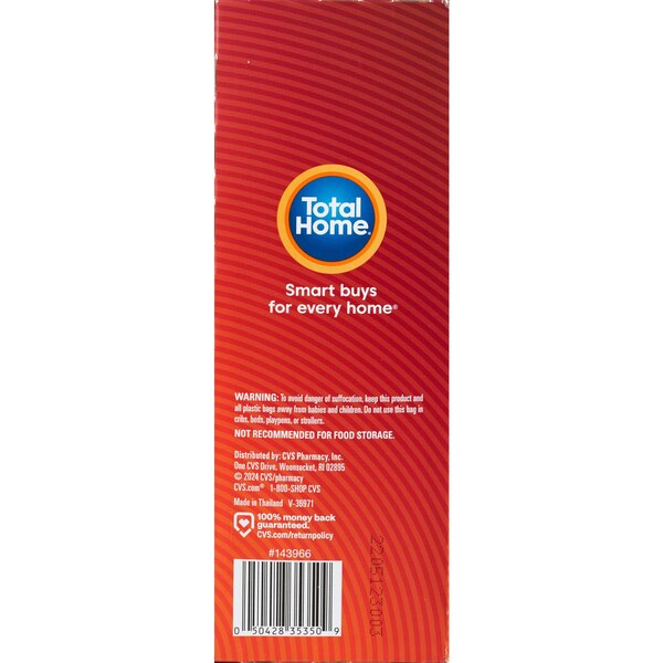 Total Home Large Trash Bags, Extra Strong Easy-Tie Flaps 30 Gallon, 20 ct
