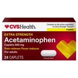 CVS Health Extra Strength Acetaminophen Pain Reliever & Fever Reducer 500mg Caplets, thumbnail image 2 of 8