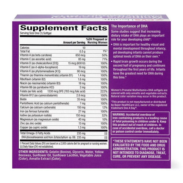 CVS Health Women's Prenatal + DHA Tablets/Softgels, 60 CT