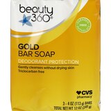 Beauty 360 Gold Bar Soap Deodorant Protection, 3/Pack, thumbnail image