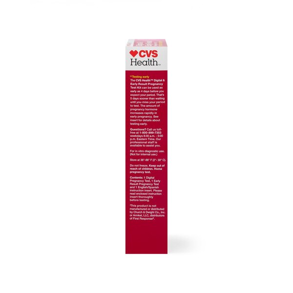 CVS Health Digital + Early Result Pregnancy Test Kit, 2 CT