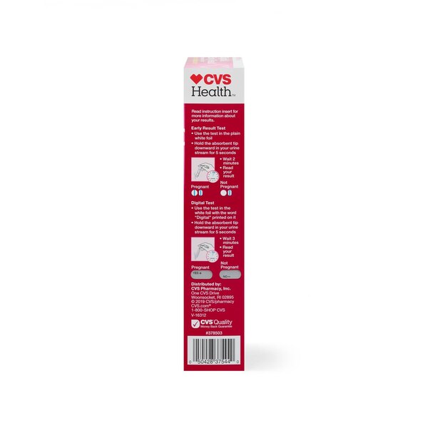 CVS Health Digital + Early Result Pregnancy Test Kit, 2 CT