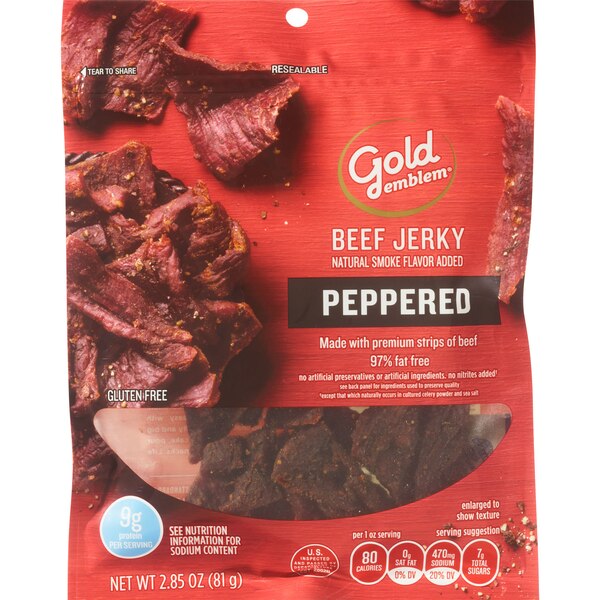 Gold Emblem Peppered Beef Jerky, 2.85 oz