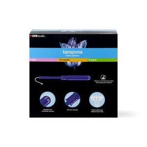 CVS Health Plastic Tampons, Unscented, Multi-Pack