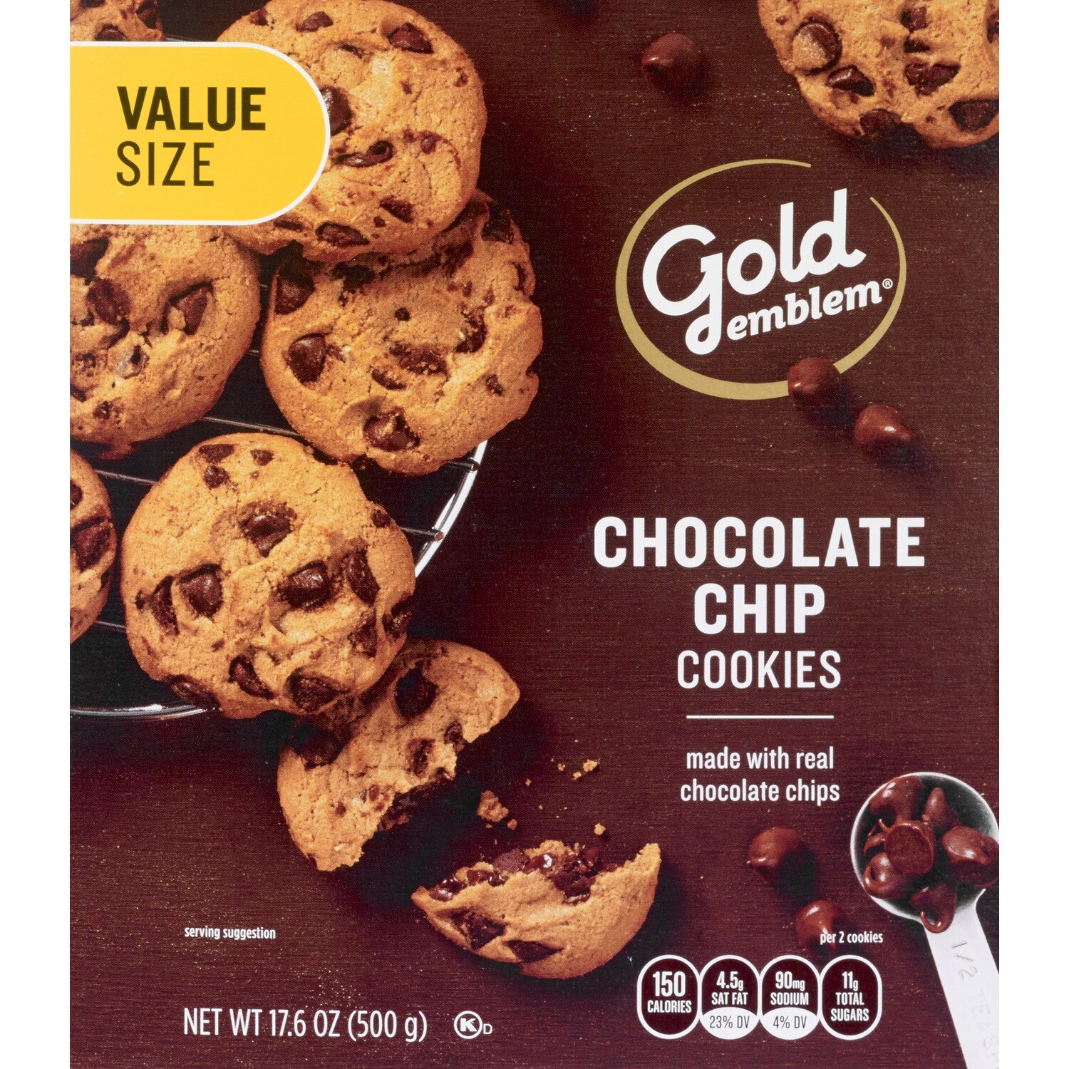 Gold Emblem - Galletas con chispas de chocolate, 17.6 oz