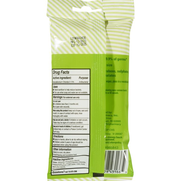 Total Home Earth Essentials Antibacterial Hand Wipes, Unscented, 20 ct