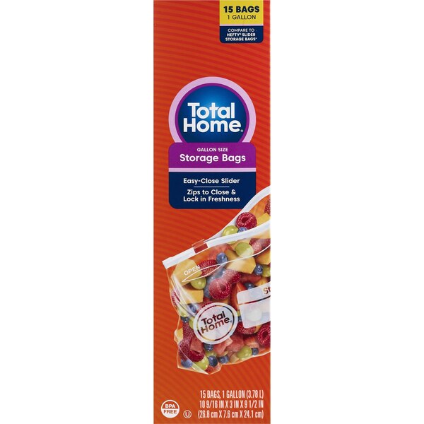 Total Home Easy-Close Slider Storage Bags
