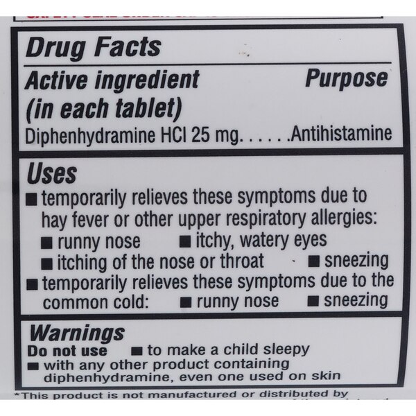 CVS Health - Tabletas para la alergia, con difenhidramina