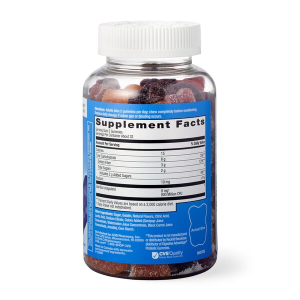 CVS Health Advanced Probiotic Gummies Plus Fiber