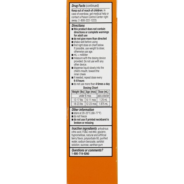 CVS Health Infants' Ibuprofen Oral Suspension Concentrated Drops, Berry, 1 FL OZ