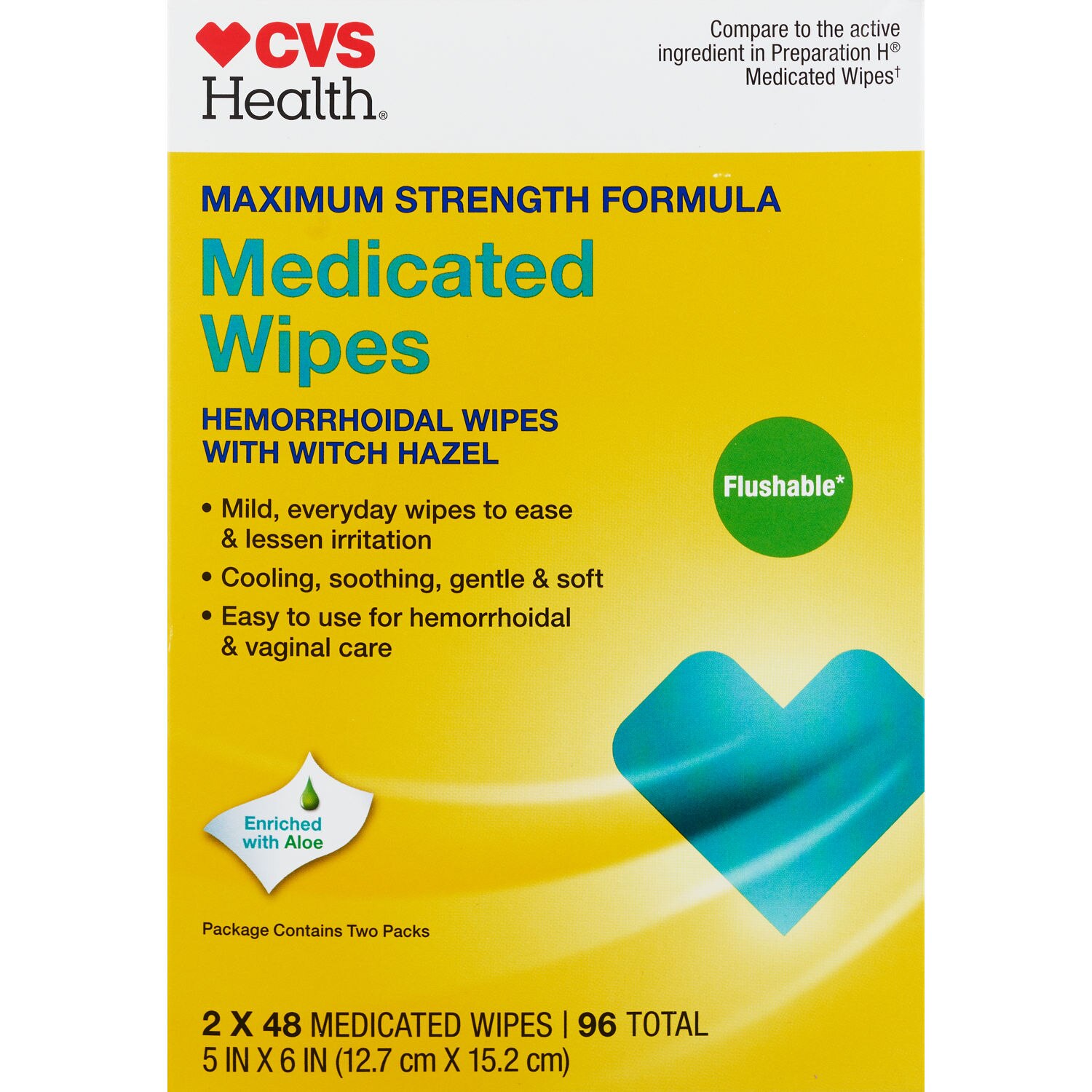 CVS Health - Toallitas medicinales para hemorroides