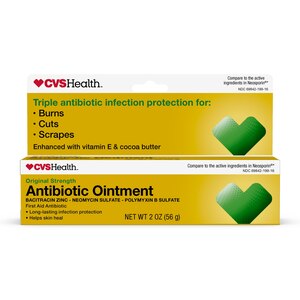 CVS Original Strength Antibiotic Ointment, 2 Ounces, 1 Ounces, 0.5 Ounces