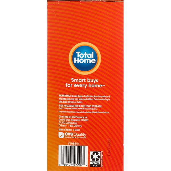 Total Home 30 Gallon Drawstring Trash Bags