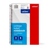 Caliber Premium 3 Subject Notebook, College Ruled, 150 Sheets, Assorted, thumbnail image