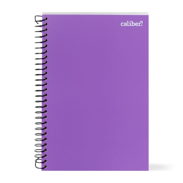 Caliber Premium 3 Subject Notebook, College Ruled, 150 Sheets, Assorted