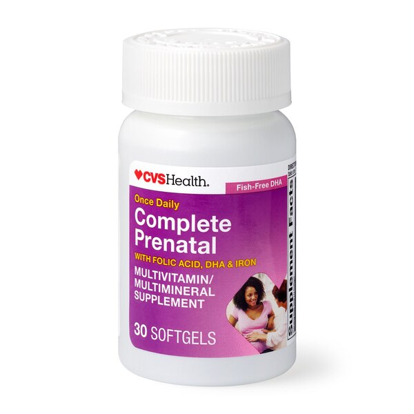CVS Health Complete Prenatal with DHA & Folic Acid Softgels, 30 CT