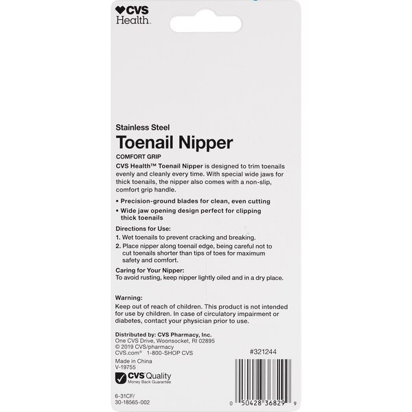 CVS Health Non-Slip Toenail Nipper with Easy Grip