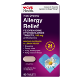 CVS Health 24HR Non Drowsy Allergy Relief Fexofenadine HCl Tablets, thumbnail image