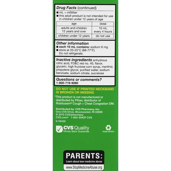 CVS Health Non Drowsy Tussin DM Cough & Chest Congestion