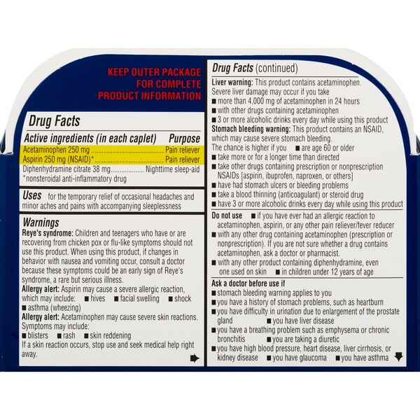 CVS Health Acetaminophen PM Pain Reliever & Nighttime Sleep-Aid Gelcaps, 100 CT