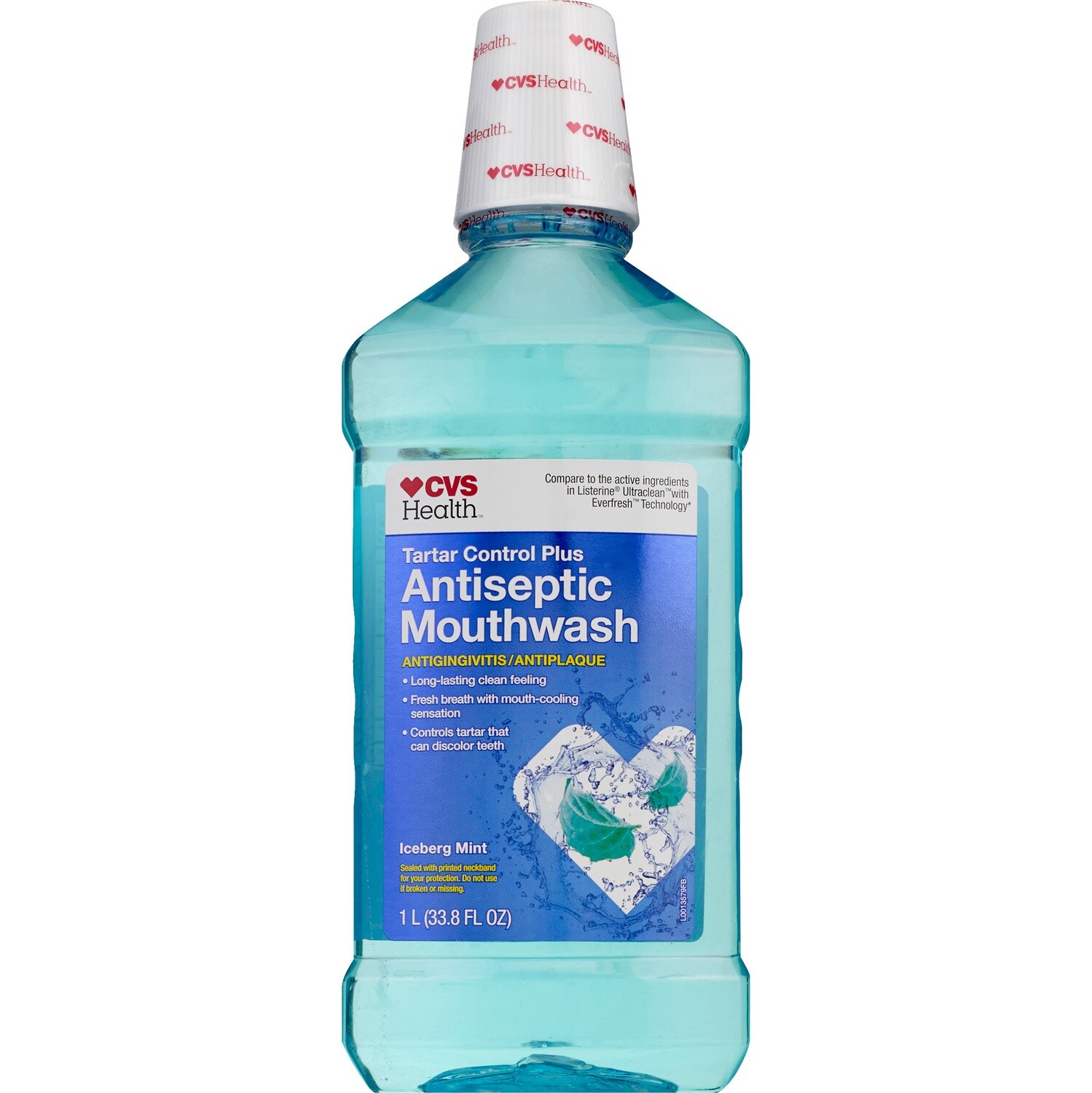 CVS Health Antiseptic Mouth Rinse with Tartar Protection Iceberg Mint