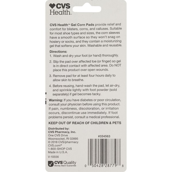 CVS Health Mineral Oil Gel Corn Pads, 2 CT