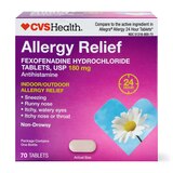 CVS Health 24HR Non Drowsy Allergy Relief Fexofenadine HCl Tablets, thumbnail image